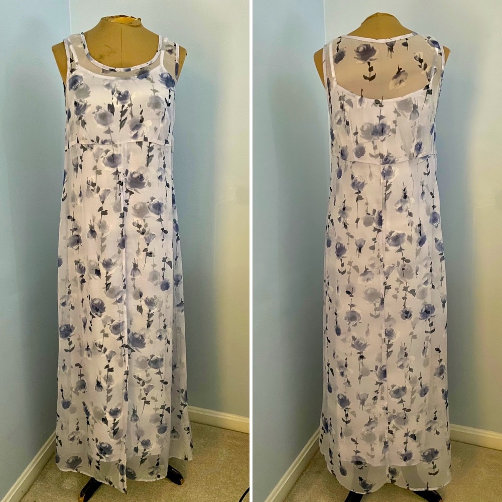 Maurice’s strappy maxi dress with dreamy overlay